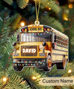 Personalized School Bus Acrylic Ornament THHM4301004