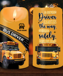 Personalized School Bus Driver Led Candle NPNT4311001