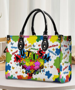 Autism Awareness Leather Handbag For Moms Of Autistic Children MQNT4300901