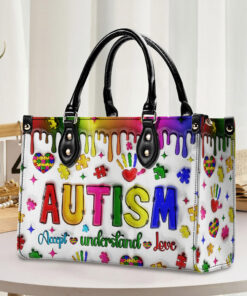 Autism Awareness Leather Handbag For Moms Of Autistic Children MQNT4300902