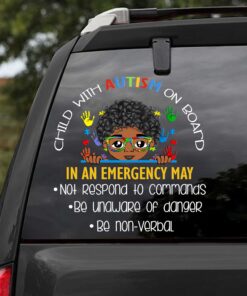 Child With Autism On Board Sticker Car, Autism Awareness Gift QFPY4161001
