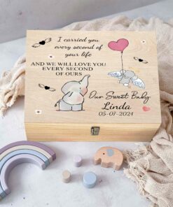 Personalized Baby Memorial Keepsake Wood Box HXPY4180901