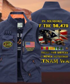 Personalized Vietnam Veterans Multi-Pocket Vest, Gifts For Vietnam Veterans QDLT4190905