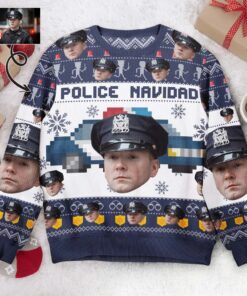 Personalized Photo Ugly Sweater - Police Officer Gifts for Men QFLT4281004