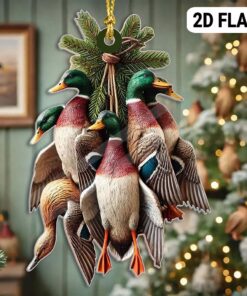 Duck Hunting 2D Flat Acrylic Ornament, Hunting Christmas Ornament Gift for Dad, Husband, Hunting Lover QFND4291004
