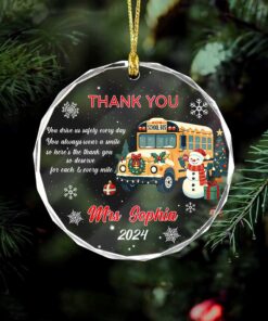 School bus glass ornament LCUU4241001