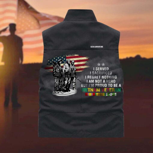 Personalized Vietnam Veterans Multi-Pocket Vest, Gifts For Vietnam Veterans QDLT4190904 - Image 6