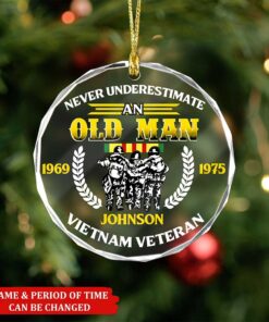 Vietnam Veteran Glass Ornament MQUU4241003
