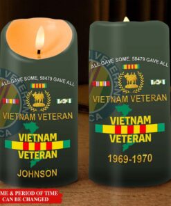 Personalized Vietnam Veteran Led Candle QFHM4251001