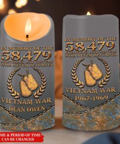 Personalized Vietnam Veteran Led Candle QFHM4251004