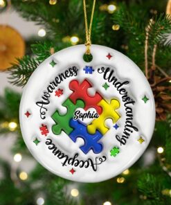 Autism Christmas Ceramic Ornament, Christmas Gift MQPY4251003