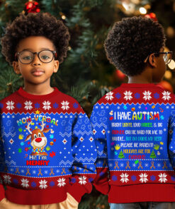 Personalized Christmas Christmas Sweater For Autism Kids, Holiday Special Needs Gift, Christmas Gift For Autistic Children, Xmas Gift For Autistic Girls, Autistic Boys QFTO4141002
