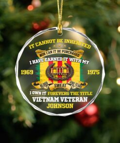 Vietnam Veteran Glass Ornament MQUU4241005