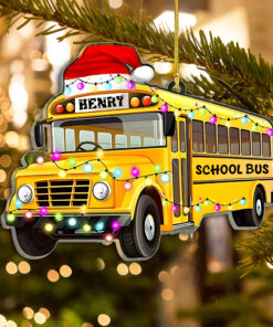 Personalized School Bus Acrylic Ornament THHH4251002