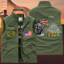 Personalized Vietnam Veterans Multi-Pocket Vest, Gifts For Vietnam Veterans QDLT4190904