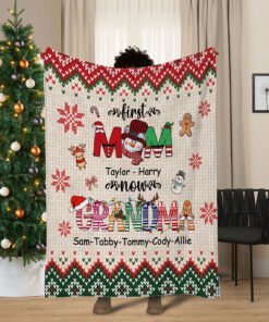 Personalized First Mom, Now Grandma Blanket QFTO4101001