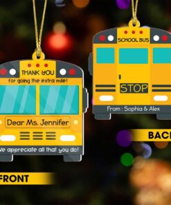 Personalized School Bus Driver Christmas Acrylic Ornament QFUU4281002