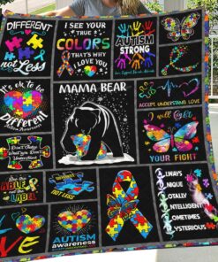 Autism Awareness Quilt Blanket, Christmas Gift MQUU4171006