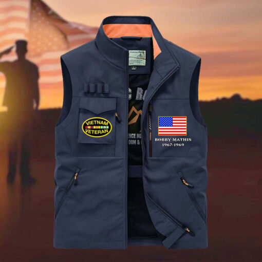 Personalized Vietnam Veterans Multi-Pocket Vest, Gifts For Vietnam Veterans QDLT4190904 - Image 7