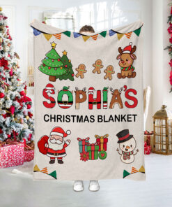 Personalized Christmas Blanket for kids NPTO4151003