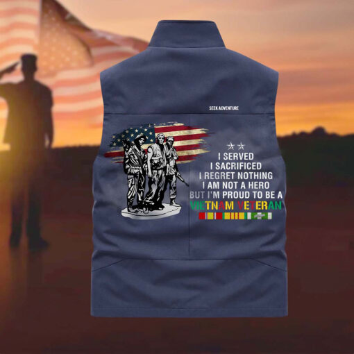 Personalized Vietnam Veterans Multi-Pocket Vest, Gifts For Vietnam Veterans QDLT4190904 - Image 9