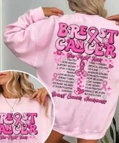 Breast Cancer Tour Sweatshirt, The Fight Tour Shirt, Breast Cancer October Gift, Breast Cancer Pink Ribbon Gift QFND4291010