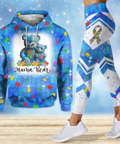 Mama Bear Autism Awareness Hoodie and Leggings MQUU4091003