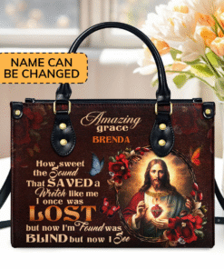 Jesus Amazing Grace Personalized Leather Handbag With Zipper+ Wallet - Inspirational Gift Christian Ladies MQNT4171001