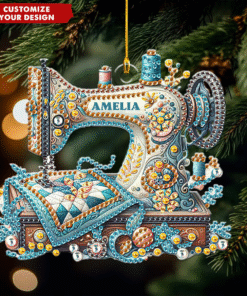 Custom Name Gifts For Sewing Lover Acrylic Christmas Ornament MQLT4241004