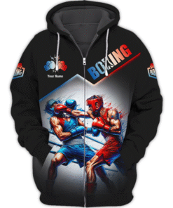 Boxing Life Zipper Hoodie Custom Name Boxing Zipper Hoodie Personalized Gift For Boxing Lovers MQND4011107
