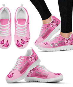 Personalized Breast Cancer Sneakers, Breast Cancer Awareness, Breast Cancer Shoes NPUU4011004