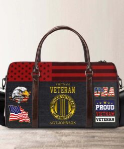 Premium Custom Name US Vietnam Veteran Travel Bag Gifts For Veterans Day QFTD4011103