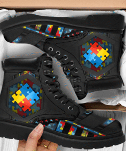 Autism Awareness Puzzle Boots QFHA4301004