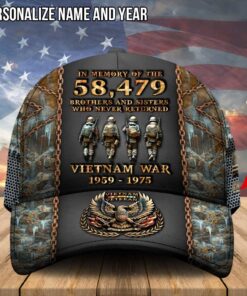 Personalized Name 3D All Over Printed VietNam Veteran In Memory Of The Brothers And Sisters Who Never Returned Cap UKTO4251102