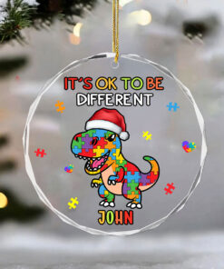 Autism Awareness Christmas Ornament for Kids, Autism Dinosaur THPY4041101