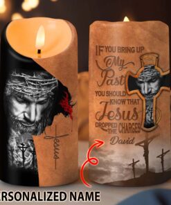 Personalized Jesus LED Candle QFTD4011101