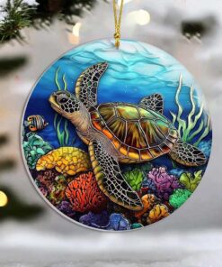 Sea Turtle Acrylic Ornament, Christmas Decoration MQPY4051103