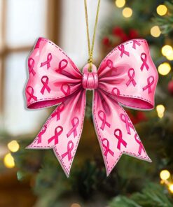 Bow Breast Cancer Acrylic Ornament MQND4221103
