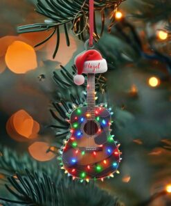 Personalized Acoustic Guitar Ornament, Gift for Guitar Lovers, Musical Instrument Gift NPND4061101