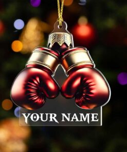 Customshape Acrylic Ornament Boxing Championship Gloves and Belt MQUU4051104