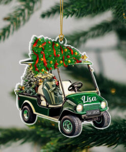 Personalized Golf Cart Acrylic Ornament, Golf Lover Gift, Golf Cart Ornament, Gift For Golfer, Golfer Gift, Sports Ornament, Golfing Gift QFLT4110402