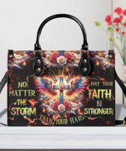 May Your Faith Be Stronger Than Your Fear Leather Handbag MQHM4211103