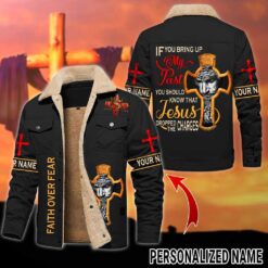 Personalized Jesus Fleece Lined Polyester Jacket UKUU4161201