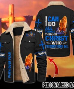 Personalized Jesus Fleece Lined Polyester Jacket UKUU4161202