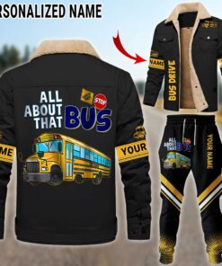 Personalized School Bus Driver Fleece Lined Polyester Jacket UKUU4171206