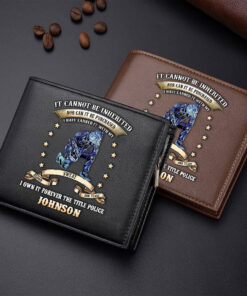 Custom Name Police Men’s Leather Wallet UKUU4181204