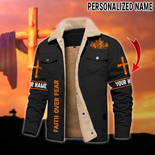 Personalized Jesus Fleece Lined Polyester Jacket UKUU4161203 - Image 2