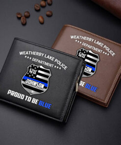 Custom Name Police Men’s Leather Wallet UKUU4181203