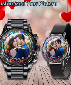Custom Photo Couples Valentines Watch UKTO4181201