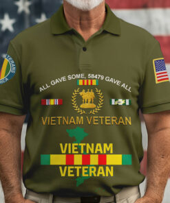 3D All Over Printed All Gave Some 58479 Gave All Vietnam Veteran 3D All Over Printed Polo Shirt QFLT5040102